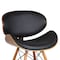 Armen Living Cassie Mid-Century Dining Chair in Walnut Wood and Black Faux Leather LCCASIWABL - alternate 5